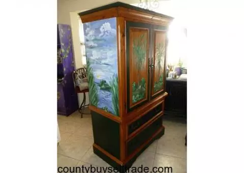 Painted Storage Cabinet