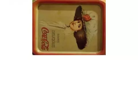 Serving girl coke cola tray