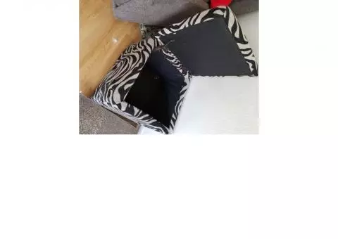 Zebra print ottoman