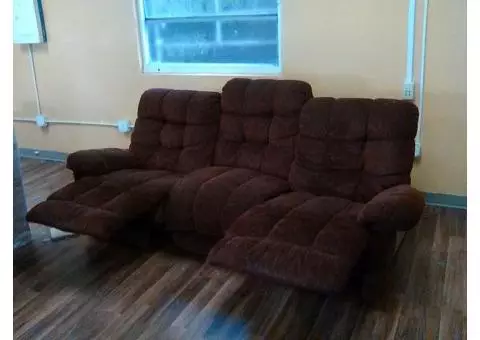 Red Recliner Sofa Excellent Condition