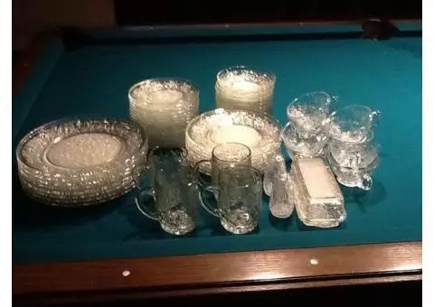 Christmas glass dish set