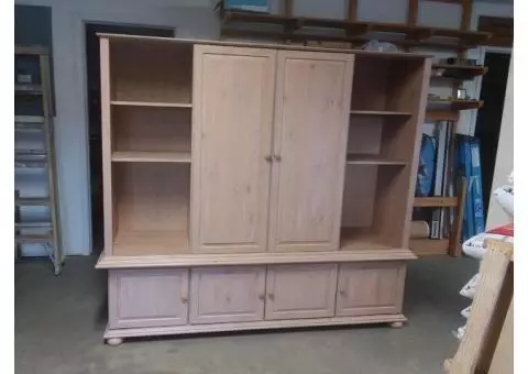 Large light wood cabinet