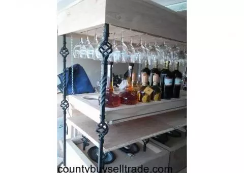 Wet Bar & Motorized Entertainment System - Motorized