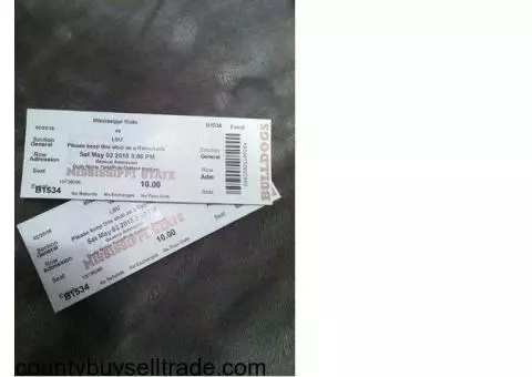 LSU vs Mississippi St. Tickets