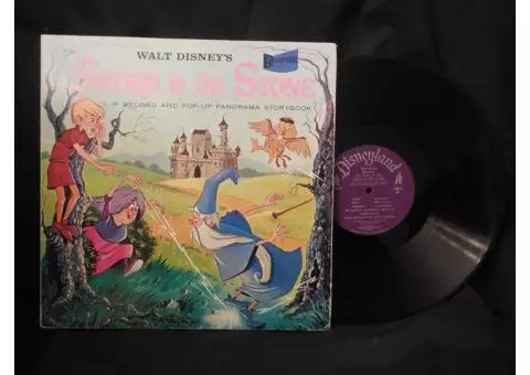 Walt Disney’s Sword in the Stone LP and Pop-Up Panorama Storybook