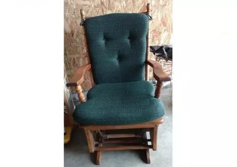 Platform rocker with cushions