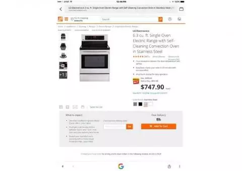 LG Electric Range