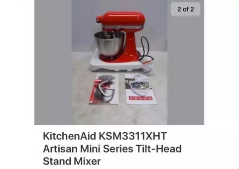 Mini artisan kitchenaid stand mixer