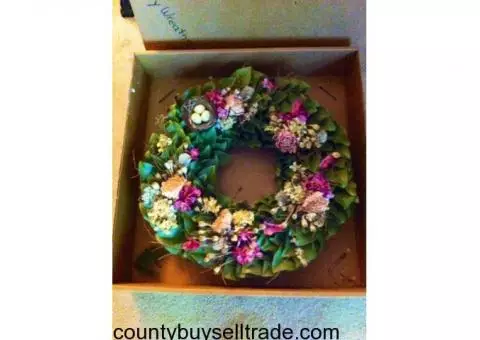 23" Spring Roses Wreath