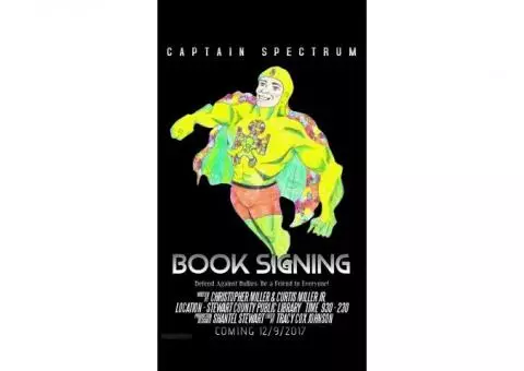 Book Signing,  Captain Spectrum 12-9-2017