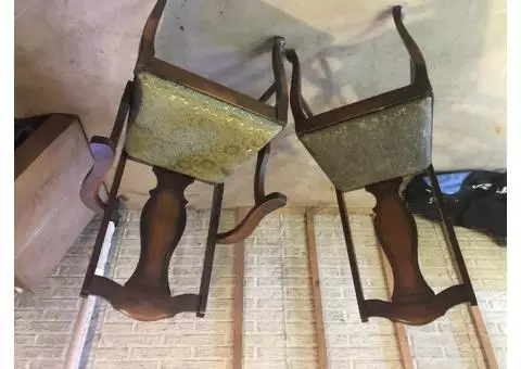 Antique wood chairs