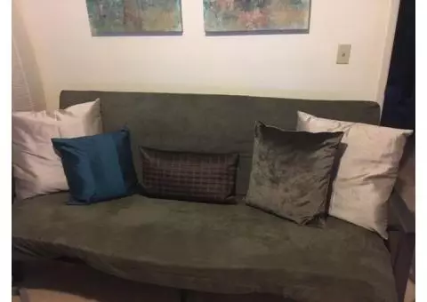 Metal frame futon with Serta & memory foam