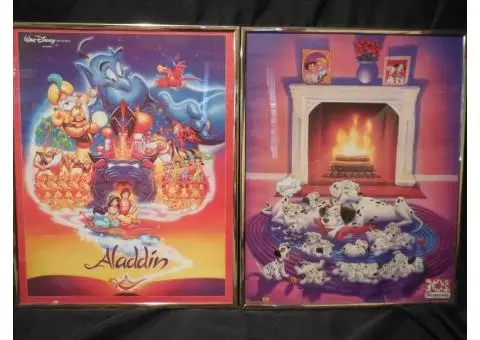 Aladdin/101 Dalmatians Animated Movie Framed Prints