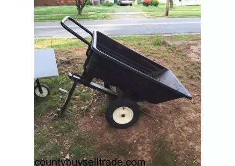 Snapper 8 HP mower and swivel dump trailer