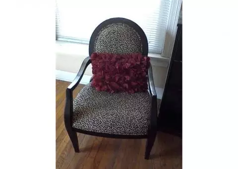 Leopard print accent chair