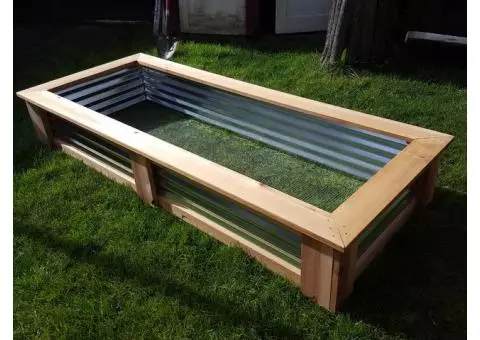 Rustic Raised Planter Box