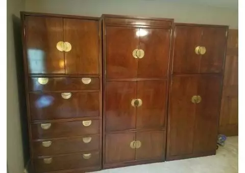 Thomasville Mahogany wall unit 3 pieces