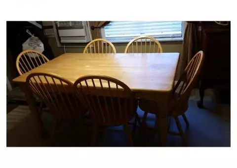 Dining table and chairs