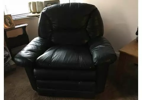 Black leather chair