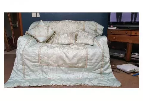 Comforter and pillows