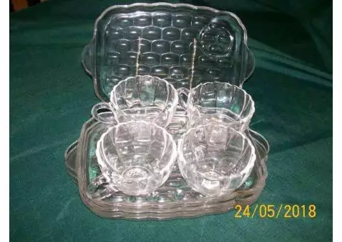 Square Cake Plates w/ cups