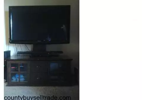 50" Panasonic with entertainment center