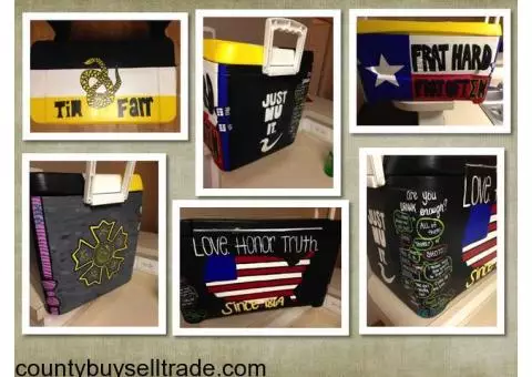 Custom Painted Coolers