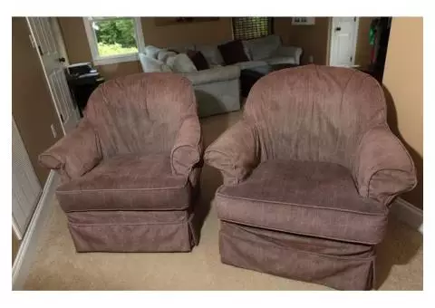 Two swivel chairs