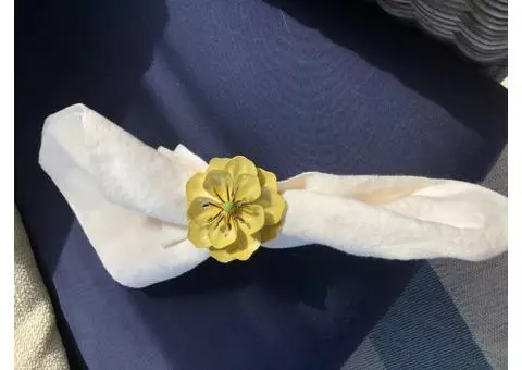 6 Yellow Napkin Holders