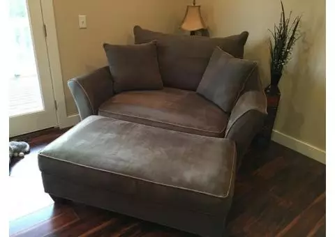 Loveseat and chaise