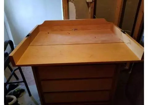 Two Blonde Wood Dressers