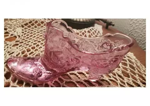 Rare Fenton Glass Ruby Slipper