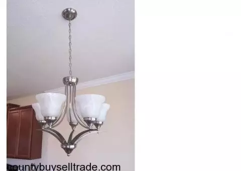 Hanging Chandelier Light and Single Hanging Light