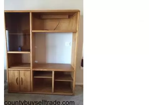 Oak entertainment center