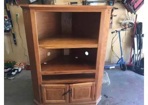 Corner Television Hutch