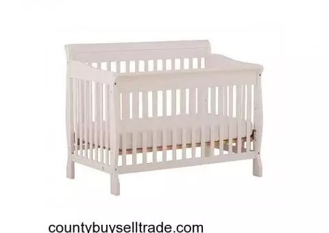 4-in-1 Convertible White Crib