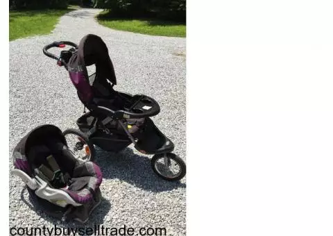 Jogger Stroller with Carrier and Base