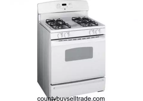 New GE Gas Stove white