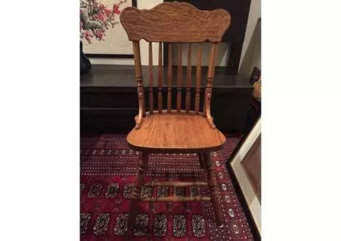 Solid Oak Dining Chairs- 3