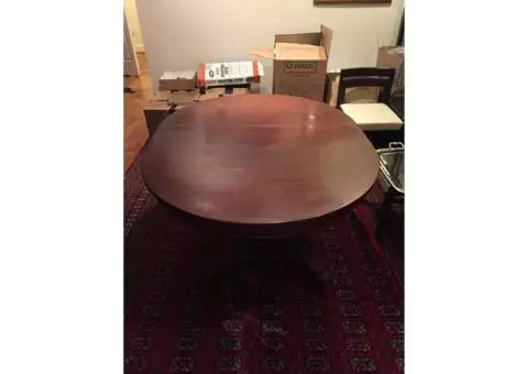 Wood Dining Table with 4 leaves