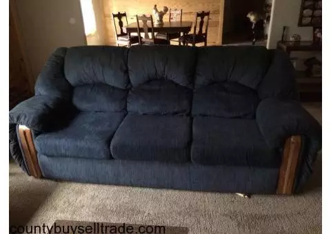 Soft blue couch